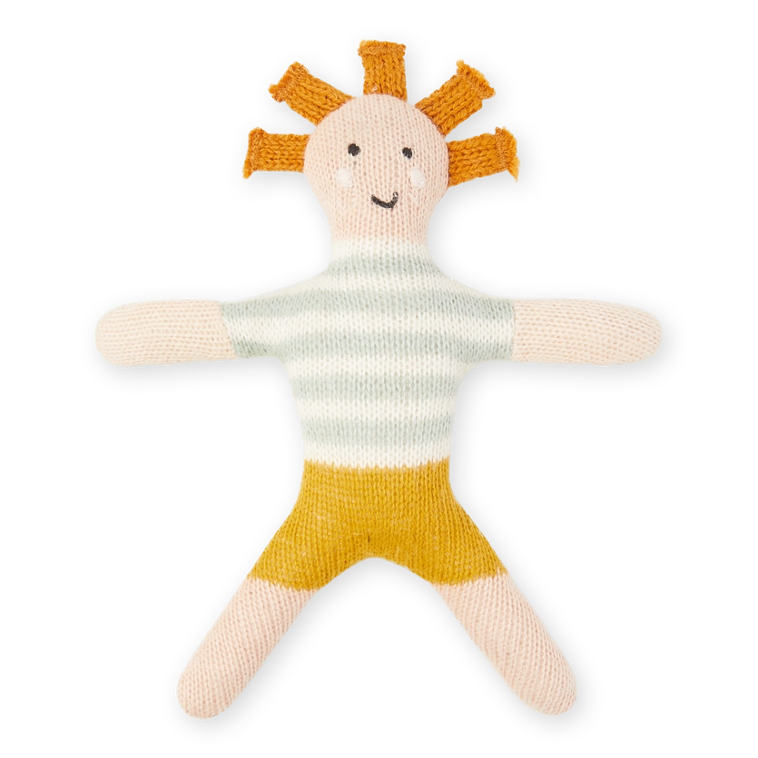 Cotton Knit Mini Rattles: Buddies