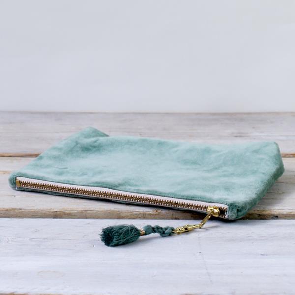 Velvet Pouch - Sea Green