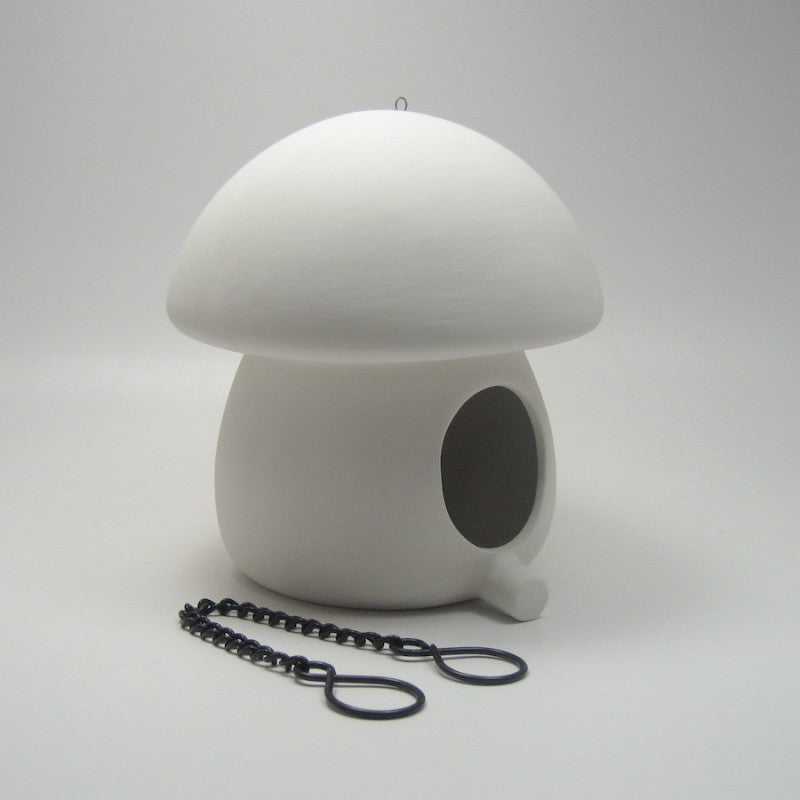 Hanging bird feeder, mushroom 14.5cm