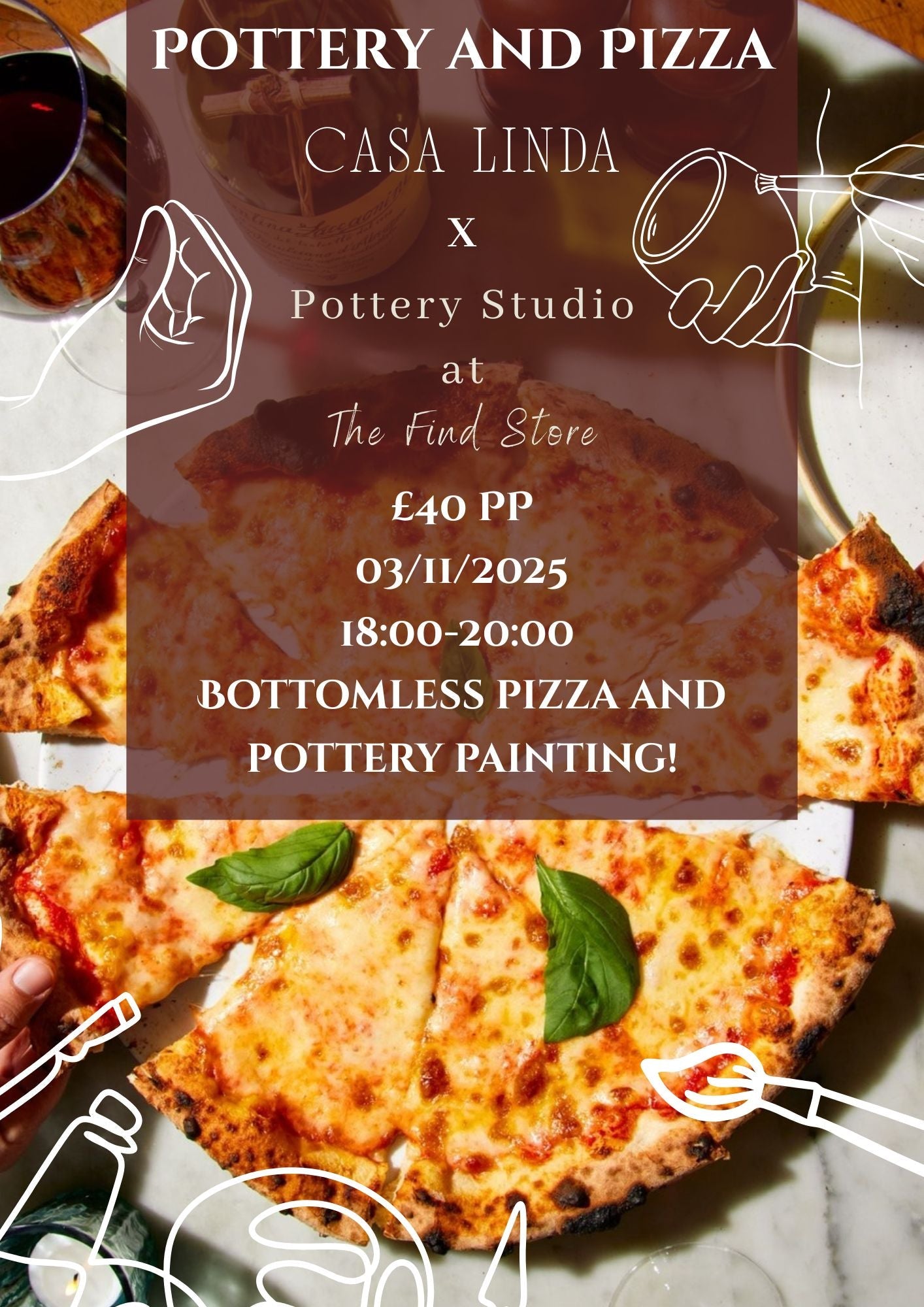 Pottery Painting and Pizza