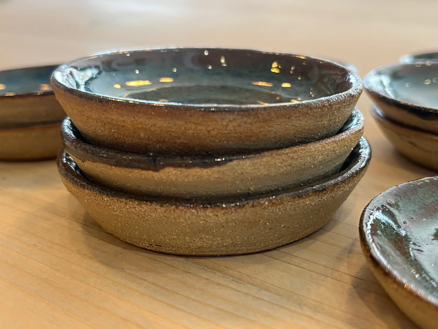 Handmade round trinket dishes