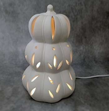 Lighted Pumpkin Stack