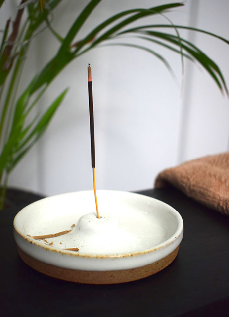 Ceramic Incense Holder With Nag Champa Sticks