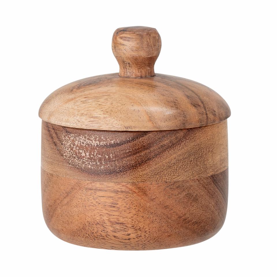 Small Wooden Pot with Lid
