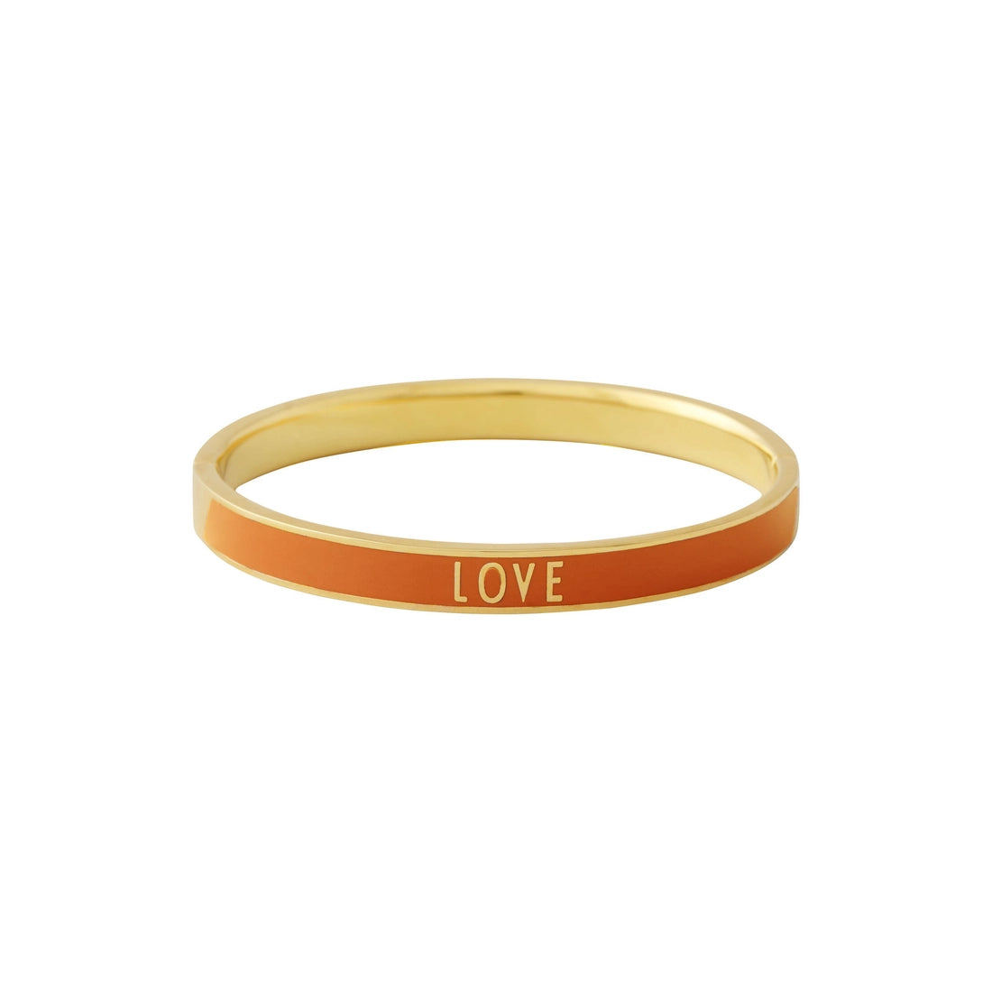 Orange 'Love' Enamel Bracelet