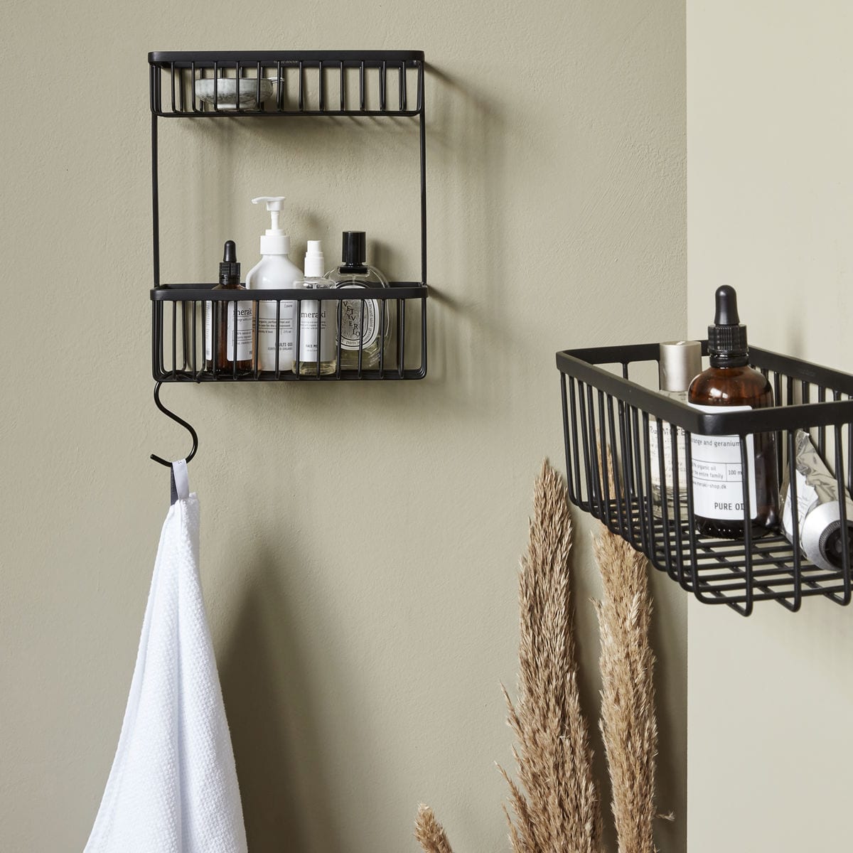 Steel Black Bath Basket