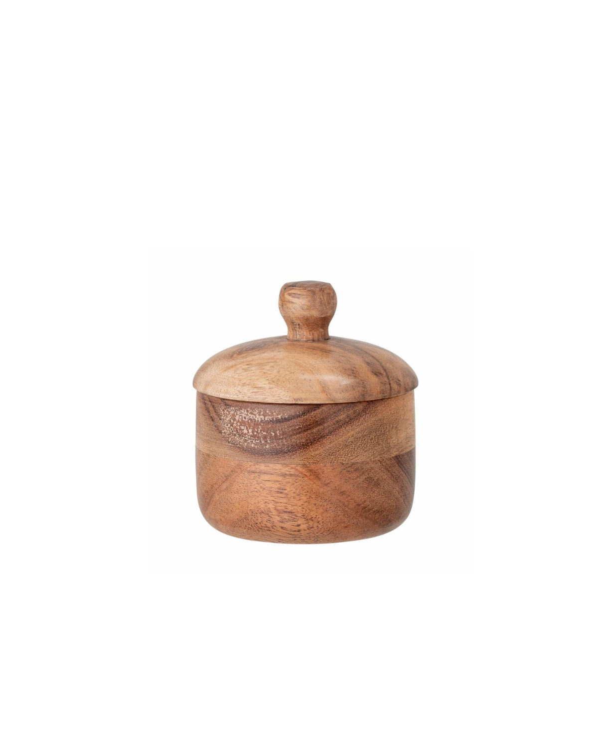 Small Wooden Pot with Lid